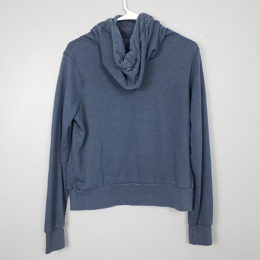 Aviator Nation Ninja Hoodie Sweatshirt Womens XS Blue Gray Funnel Neck - Picture 2 of 8